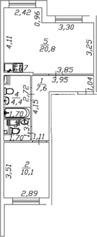 Купить двухкомнатную квартиру в Сертолове. Вариант № 6056759, 0, площадь -  квм, цена 8807040 рублей