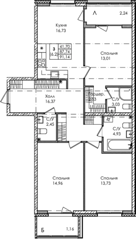 Купить четырехкомнатную квартиру у метро Беговая в Санкт-Петербурге. Вариант № 6862759, 0, площадь -  квм, цена 24702000 рублей
