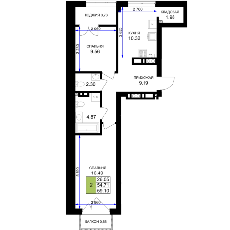 Купить квартиру в новостройках на улице Горького в Калининграде. Вариант № 103567, 0, площадь -  квм, цена 6973800 рублей