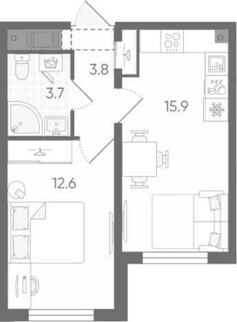 Купить двухкомнатную квартиру в новостройках у метро Академическая в Санкт-Петербурге. Вариант № 7605243, 0, площадь -  квм, цена 7245432 рублей