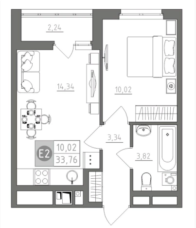Купить квартиру в новостройках в ЖК Пряничная слобода в Туле. Вариант № 71835, 0, площадь -  квм, цена 3756335 рублей