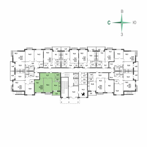 Купить квартиру в ЖК Маршал в Коврове. Вариант № 2731607, 5, площадь -  квм, цена 6408660 рублей