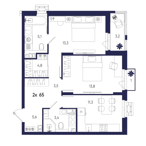 Купить квартиру на улице Яшиной в Пензе. Вариант № 10320413, 0, площадь -  квм, цена 7611500 рублей