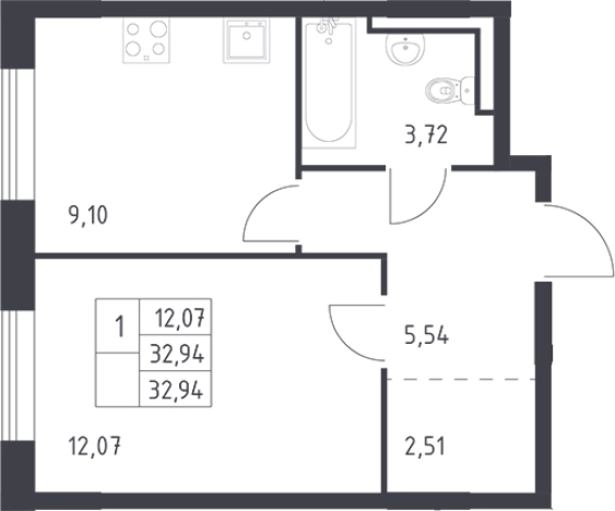 Купить квартиру в ЖК Квартал Лаголово в Ленинградской области. Вариант № 6708148, 0, площадь -  квм, цена 4426583 рублей