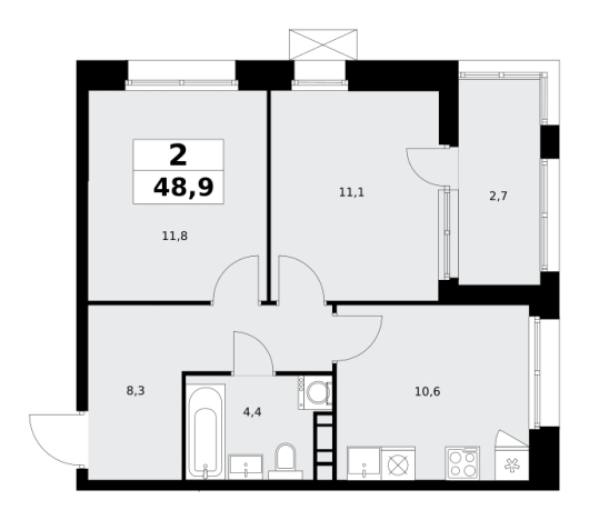 Купить двухкомнатную квартиру в ЖК Бунинские кварталы в Москве. Вариант № 836489, 0, площадь -  квм, цена 19332615 рублей
