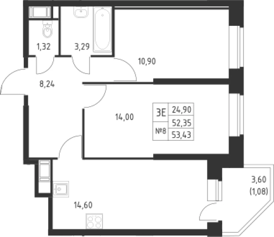 Купить трехкомнатную квартиру в ЖК Живи! В Рыбацком в Санкт-Петербурге. Вариант № 6632636, 0, площадь -  квм, цена 14723277 рублей