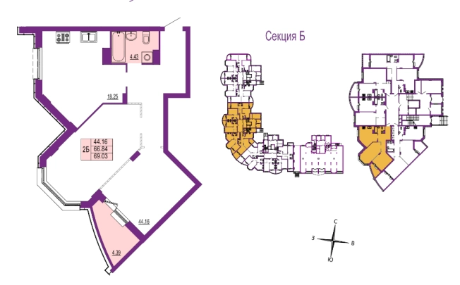 Купить квартиру в новостройках в Владимире. Вариант № 2422868, 0, площадь -  квм, цена 8904870 рублей