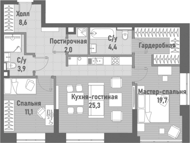 Купить квартиру на улице Рубцовско-Дворцовая в Москве. Вариант № 203640, 0, площадь - квм, цена 51716340.0000 рублей