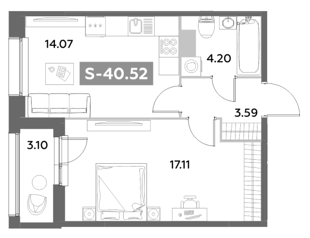 Купить двухкомнатную квартиру в новостройках у метро Звёздная в Санкт-Петербурге. Вариант № 6216973, 0, площадь -  квм, цена 13753274 рублей