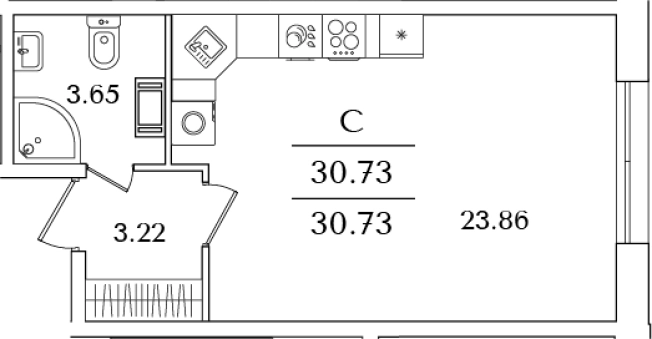 Купить Студию у метро Лесная в Санкт-Петербурге. Вариант № 6242501, 0, площадь -  квм, цена 10110010 рублей