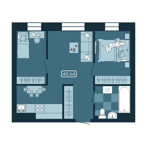 Купить двухкомнатную квартиру в новостройках в ЖК Соболь в Владивостоке. Вариант № 5460240, 0, площадь -  квм, цена 7326720 рублей