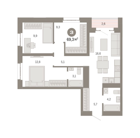 Купить трехкомнатную квартиру в новостройках в ЖК Метроном в Москве. Вариант № 131197, 0, площадь -  квм, цена 26460000 рублей