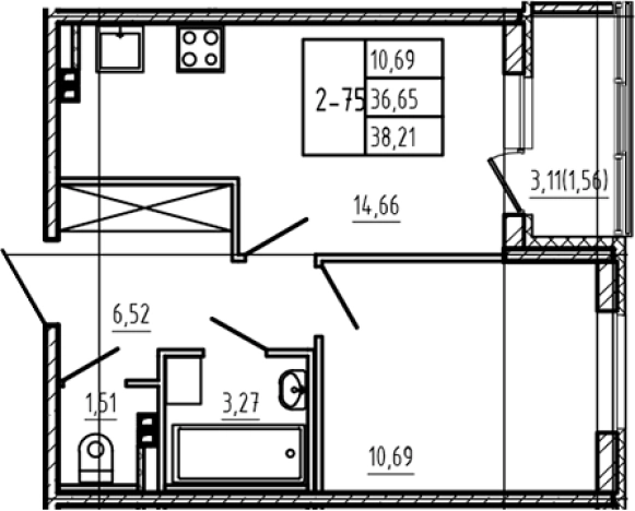 Купить однокомнатную квартиру в новостройках в Сертолове. Вариант № 6963874, 0, площадь -  квм, цена 7068850 рублей