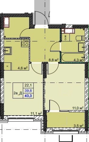 Купить двухкомнатную квартиру в ЖК Футурист в Владивостоке. Вариант № 1140692, 0, площадь -  квм, цена 10855310 рублей