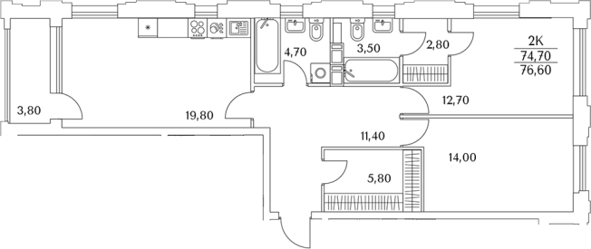 Купить трехкомнатную квартиру в Санкт-Петербурге. Вариант № 9571383, 0, площадь -  квм, цена 19941296 рублей
