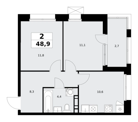 Купить двухкомнатную квартиру в ЖК Бунинские кварталы в Москве. Вариант № 836517, 0, площадь -  квм, цена 19703766 рублей