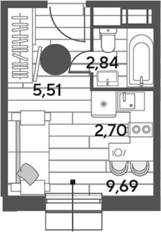 Купить Студию на улице Заводская в Ивантеевке. Вариант № 117921, 0, площадь -  квм, цена 3925460 рублей