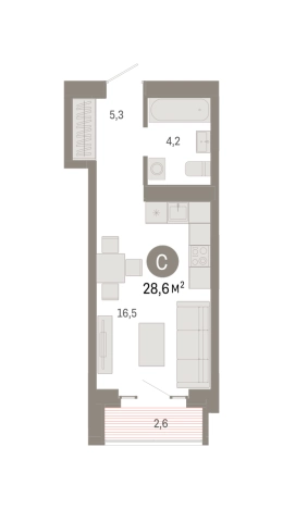Купить Студию в районе Метрогородок в Москве. Вариант № 131175, 0, площадь -  квм, цена 12620000 рублей
