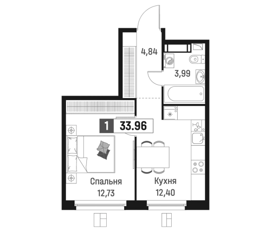 Купить однокомнатную квартиру в ЖК Максималист в Мурине. Вариант № 6867508, 0, площадь -  квм, цена 6528470 рублей