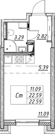 Купить Студию в ЖК Цивилизация на Неве в Санкт-Петербурге. Вариант № 7850557, 0, площадь -  квм, цена 7222294 рублей