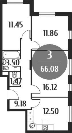 Купить трехкомнатную квартиру в Одинцове. Вариант № 78218, 0, площадь - квм, цена 10298640 рублей