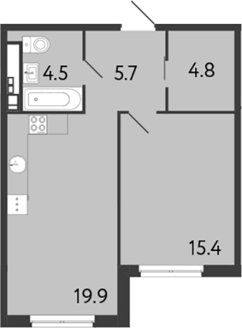 Купить квартиру в новостройках на улице Средняя Колтовская в Санкт-Петербурге. Вариант № 6250116, 0, площадь -  квм, цена 34442573 рублей