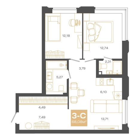 Купить трехкомнатную квартиру в ЖК Пульсар в Новосибирске. Вариант № 9958645, 0, площадь -  квм, цена 15473000 рублей
