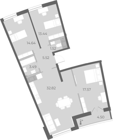 Купить многокомнатную квартиру в новостройках в ЖК Морская набережная в Санкт-Петербурге. Вариант № 9148401, 0, площадь -  квм, цена 33726600 рублей