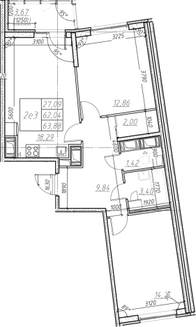 Купить трехкомнатную квартиру в новостройках у метро Девяткино в Мурине. Вариант № 6853513, 0, площадь -  квм, цена 9250164 рублей