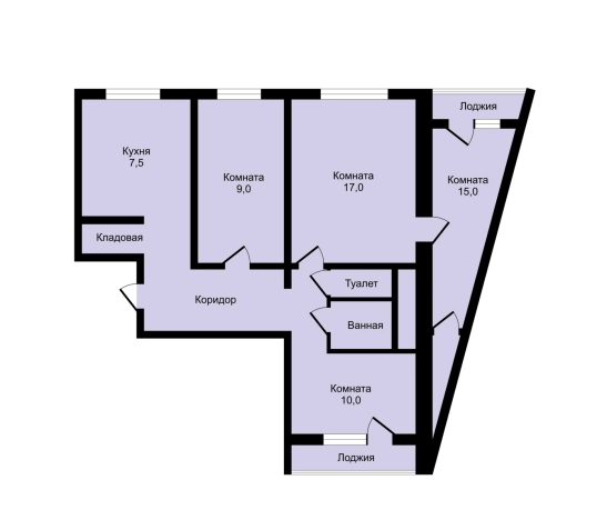 Купить многокомнатную квартиру в Раменском. Вариант № 627870, 22, площадь -  квм, цена 12990000 рублей