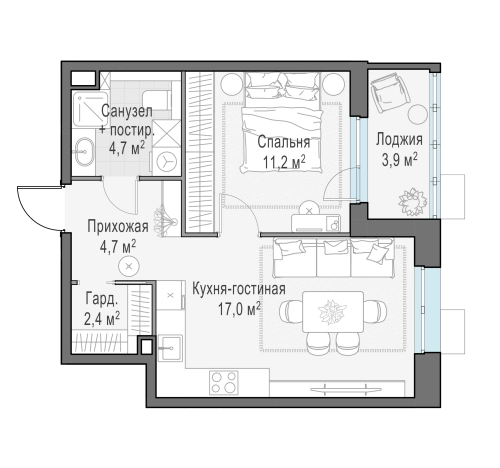Купить квартиру в ЖК Новое Пушкино в Пушкине. Вариант № 165945, 0, площадь -  квм, цена 6910000 рублей