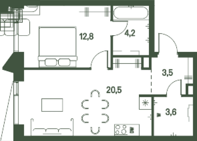 Купить однокомнатную квартиру в новостройках у метро Стрешнево в Москве. Вариант № 137572, 0, площадь -  квм, цена 26831360 рублей