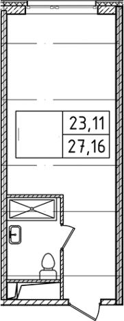 Купить Студию у метро Ладожская в Санкт-Петербурге. Вариант № 8993570, 0, площадь -  квм, цена 6336482 рублей