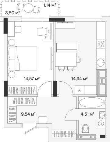 Купить квартиру в новостройках на улице Весенняя в Калининграде. Вариант № 101192, 0, площадь -  квм, цена 8499304 рублей