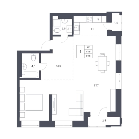 Купить Студию в районе Заельцовский в Новосибирске. Вариант № 10056977, 0, площадь -  квм, цена 14294000 рублей