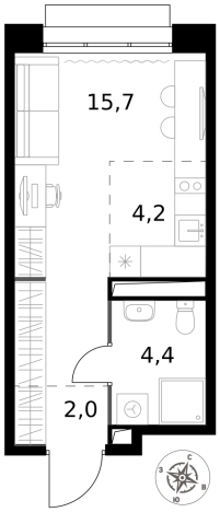 Купить однокомнатную квартиру у метро Саларьево в Москве. Вариант № 9693120, 0, площадь -  квм, цена 15732660 рублей