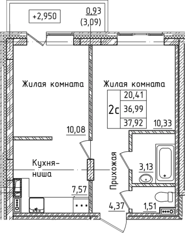 Купить двухкомнатную квартиру у метро Шереметьевская в Лобне. Вариант № 128714, 0, площадь -  квм, цена 5504259 рублей