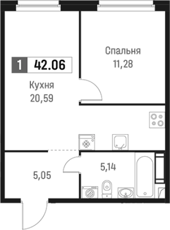 Купить двухкомнатную квартиру на вторичке в Мурине. Вариант № 6867046, 0, площадь -  квм, цена 8014023 рублей