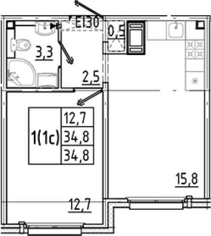 Купить двухкомнатную квартиру у метро Гражданский проспект в Санкт-Петербурге. Вариант № 8085485, 0, площадь -  квм, цена 6025376 рублей