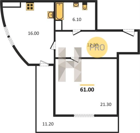 Купить однокомнатную квартиру в Приморском крае. Вариант № 72333, 0, площадь -  квм, цена 6100000 рублей