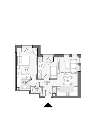 Купить трехкомнатную квартиру в новостройках на улице Академика Королёва в Москве. Вариант № 62824, 0, площадь - квм, цена 38090000 рублей
