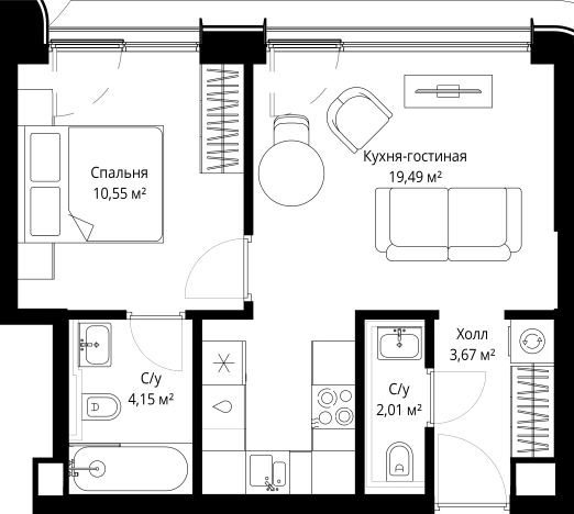 Купить квартиру в ЖК City Bay в Москве. Вариант № 144163, 0, площадь -  квм, цена 22819457 рублей