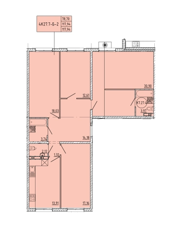 Купить многокомнатную квартиру в новостройках в Пензе. Вариант № 86756, 0, площадь -  квм, цена 11440180 рублей