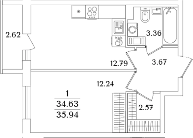 Купить двухкомнатную квартиру в новостройках в районе исторический  Сосновая Поляна в Санкт-Петербурге. Вариант № 6713155, 0, площадь -  квм, цена 12291030 рублей