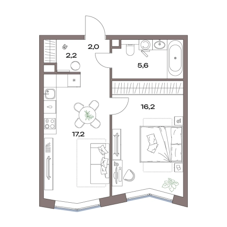 Купить двухкомнатную квартиру у метро Яхромская в Москве. Вариант № 7649150, 0, площадь -  квм, цена 19017793 рублей