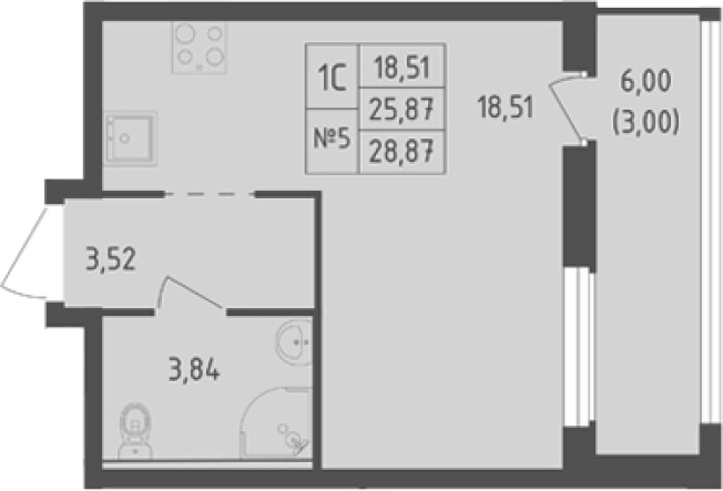 Купить квартиру в ЖК Южная Нева в Ленинградской области. Вариант № 7833633, 0, площадь -  квм, цена 5468729 рублей