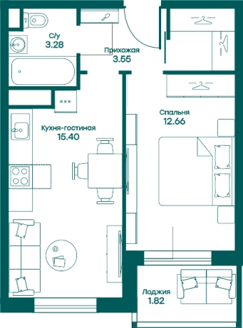 Купить двухкомнатную квартиру в Одинцове. Вариант № 78172, 0, площадь -  квм, цена 7929250 рублей