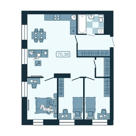 Купить четырехкомнатную квартиру в Приморском крае. Вариант № 5548076, 0, площадь -  квм, цена 11883663 рублей