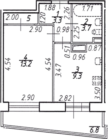 Купить однокомнатную квартиру в ЖК Стороны Света в Ленинградской области. Вариант № 7791404, 0, площадь -  квм, цена 5838400 рублей
