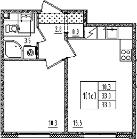 Купить квартиру в новостройках на улице Товарищеский проспект в Санкт-Петербурге. Вариант № 6608814, 0, площадь -  квм, цена 9857100 рублей